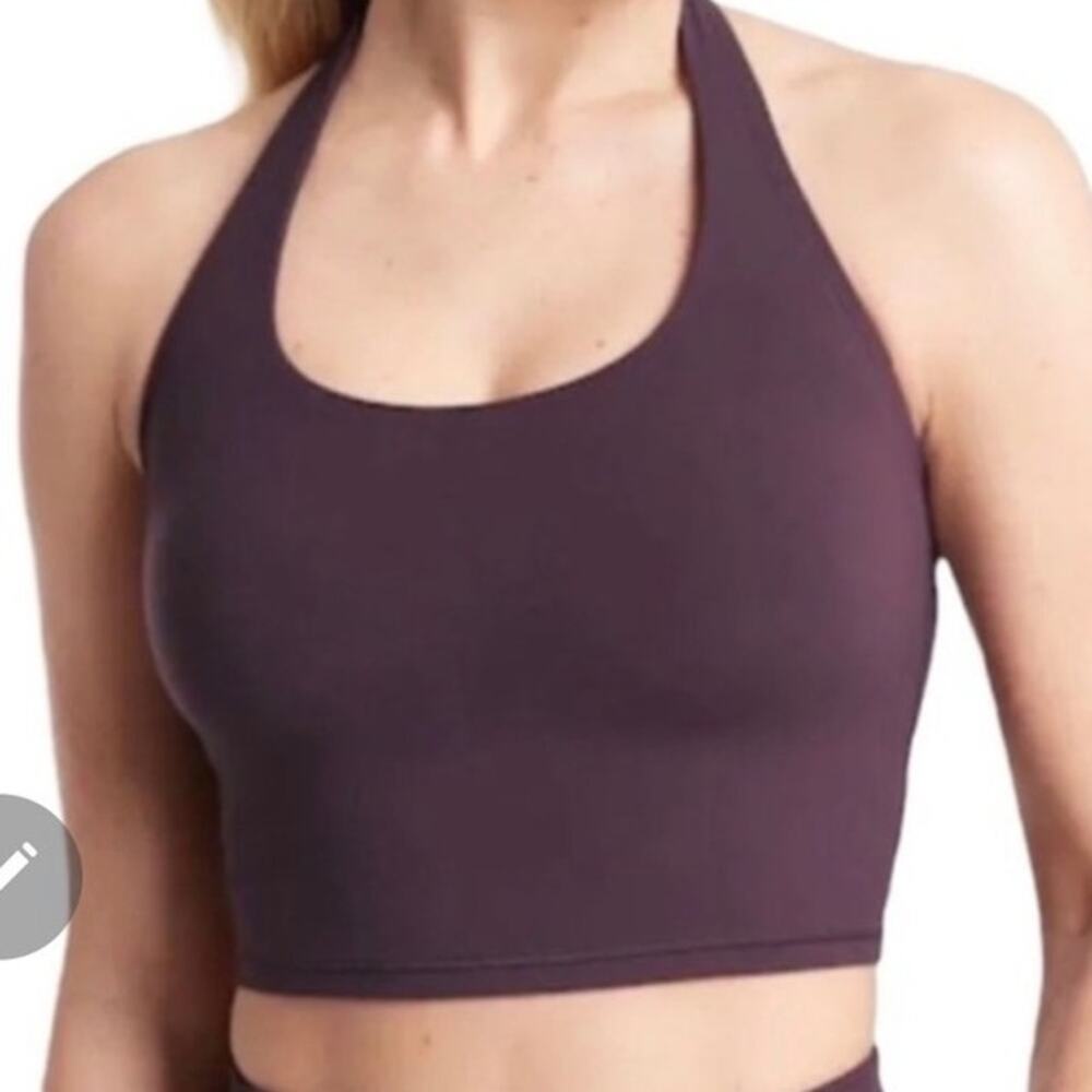 Athleta Plum Halter Sports Bra